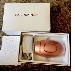 HappySkinCo IPL Laser Hair Removal System Handheld Pink Painless Handset
